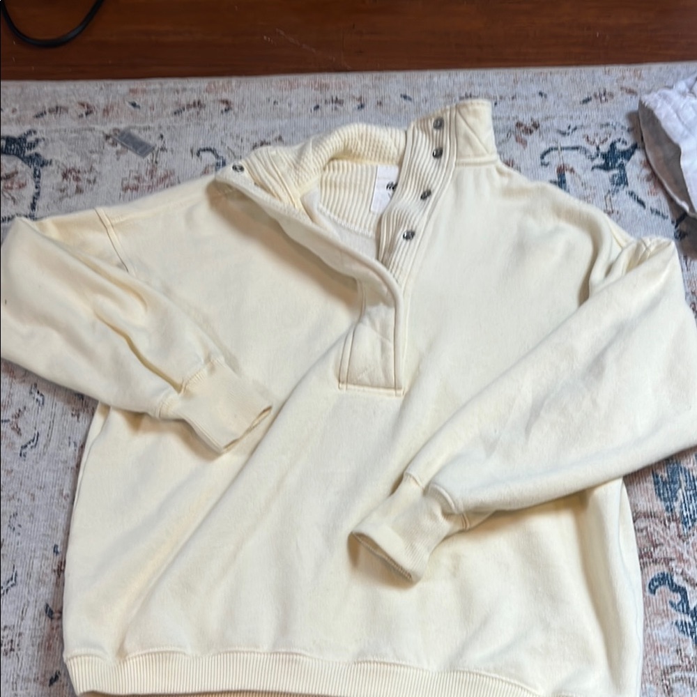 Cream Button-Up Sweater